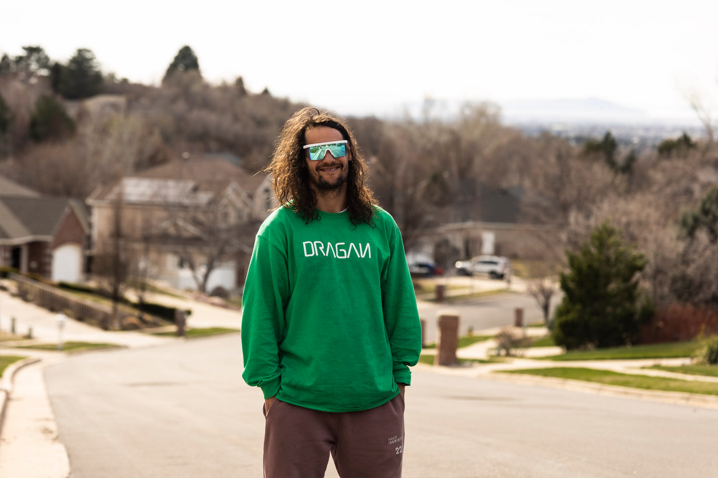 Dragan Logo Long Sleeve in Green